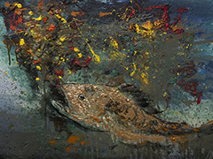 02.1 Pez de las profundidades, 2015, óleo sobre tela 80 x 100 cm 