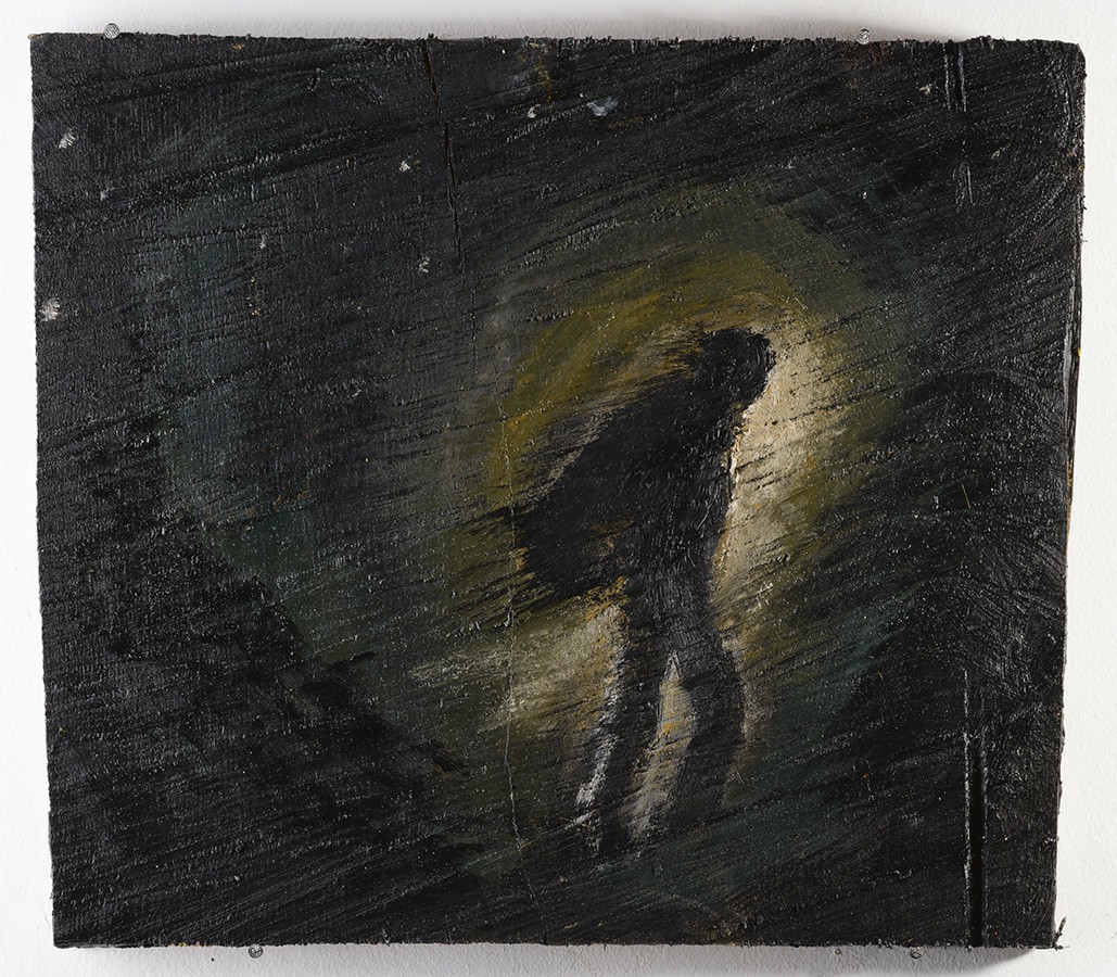 29 Walking man II, oil on wood 39 x 45 cm 