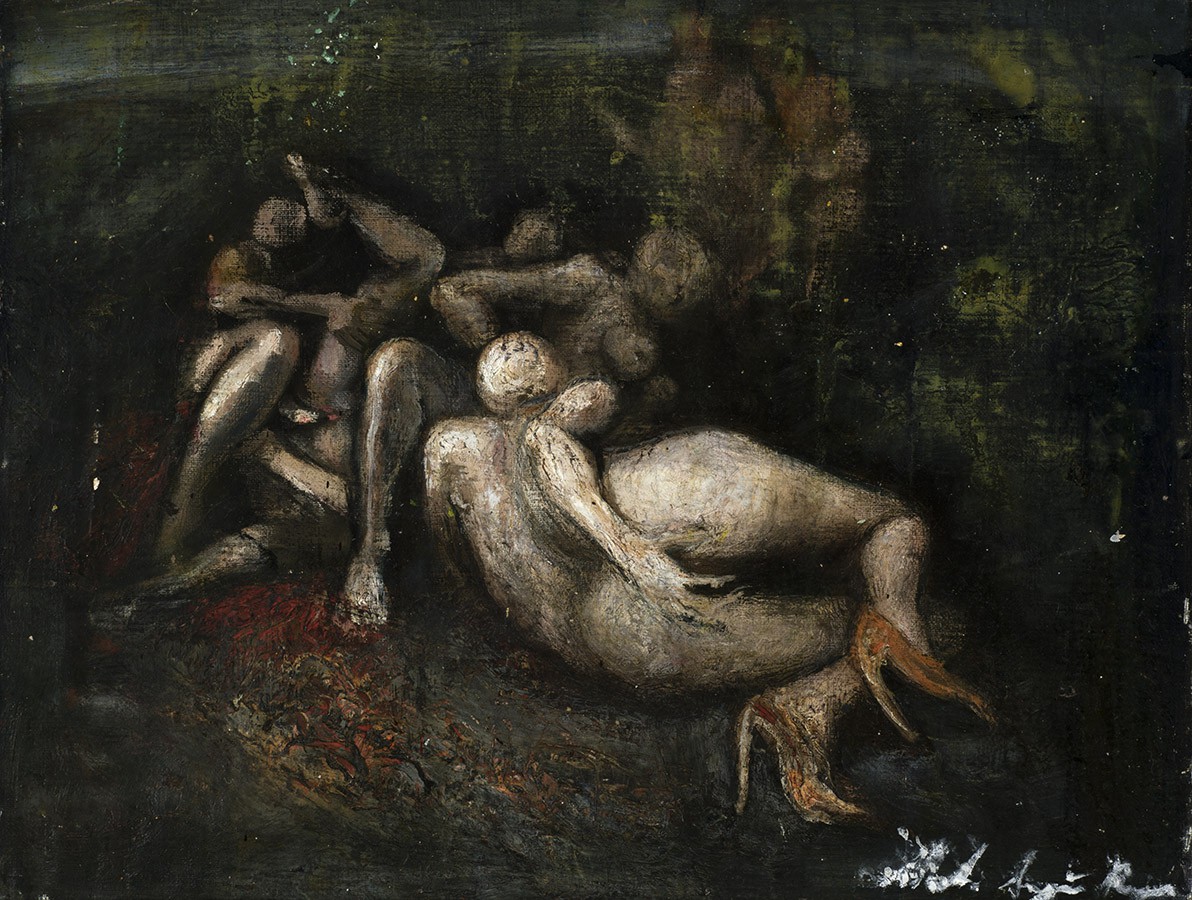 0 ST serie el pecado, 2003-2005, óleo sobre tela 45 x 59 cm