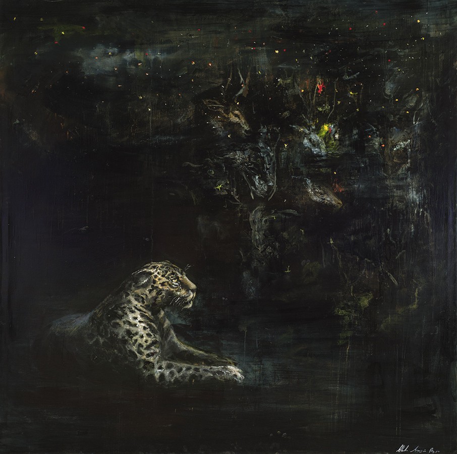 37 Solitario, 2015, óleo sobre tela 200 x 200 cm