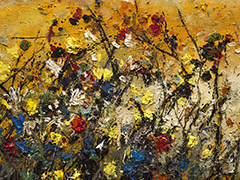 8 Flores del crepúsculo, 2015, óleo sobre tela 90 x 110 cm