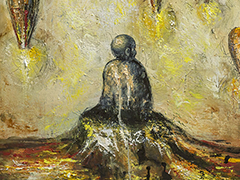 19 Soñador, 2015, óleo sobre tela, 120 x 120 cm