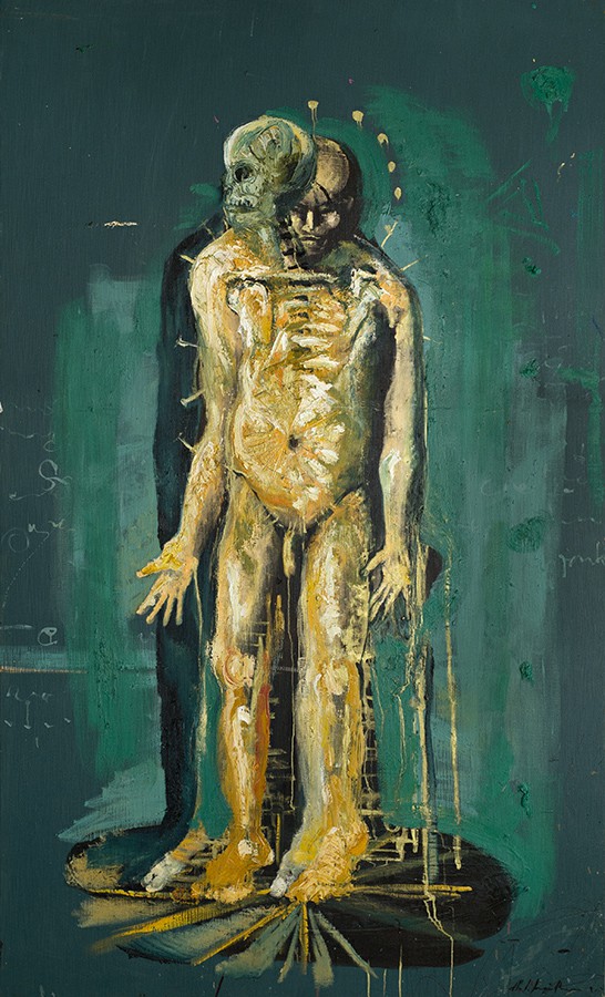 126 Díptico hombre, óleo sobre tela, 250 x 150 cm 
